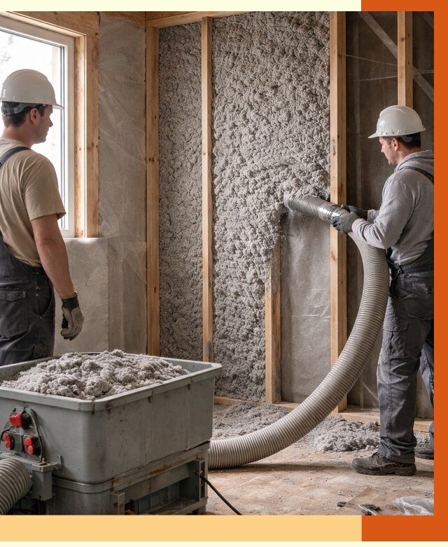 Утепление каркасного дома эковатой в Дальнегорске от 1855 руб. | ТепломастерДль