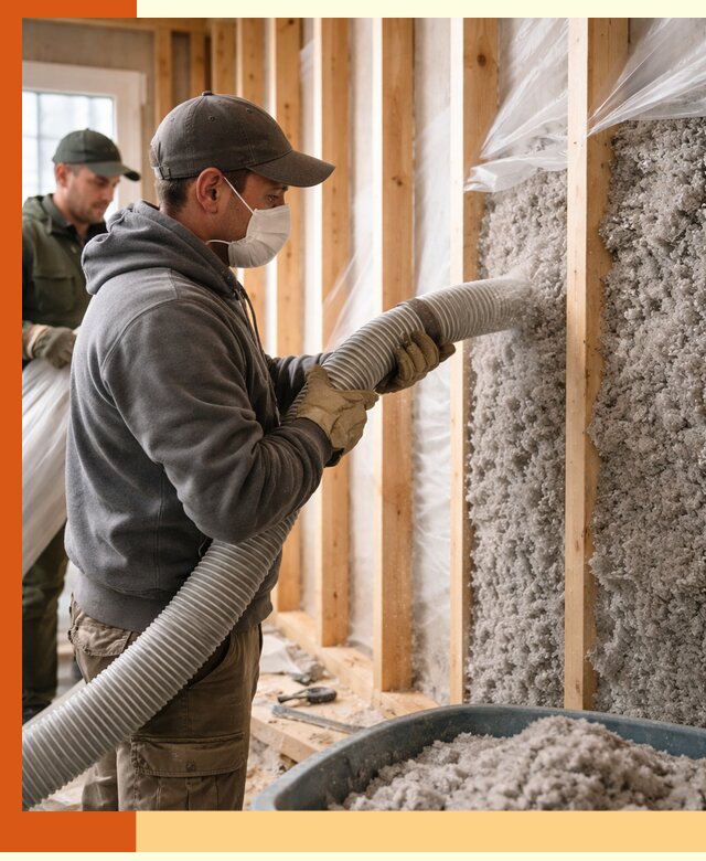 Утепление каркасного дома эковатой в Дальнегорске — качественно и надолго