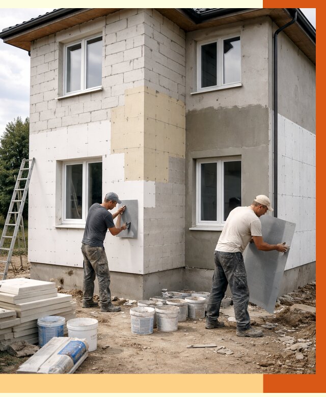 Утепление дома из газобетона в Дальнегорске от 4328 руб./м² — заказать у ТепломастерДль