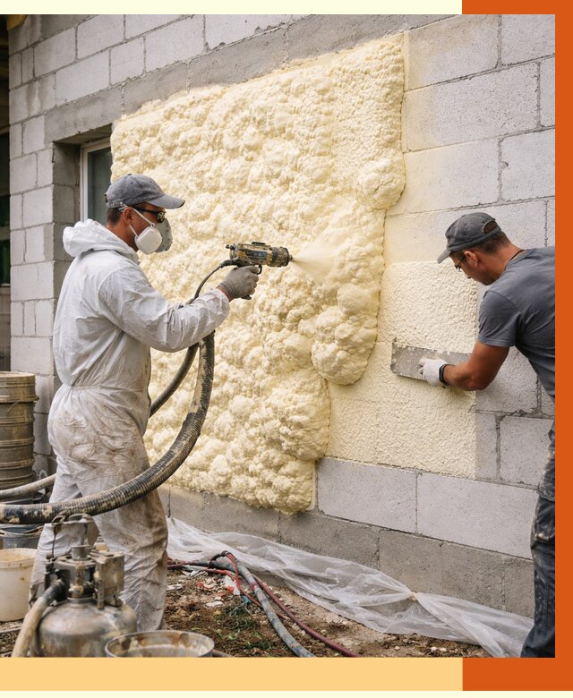 Утепление дома из газобетона ППУ в Дальнегорске от 4946 руб./м² под ключ | ТепломастерДль