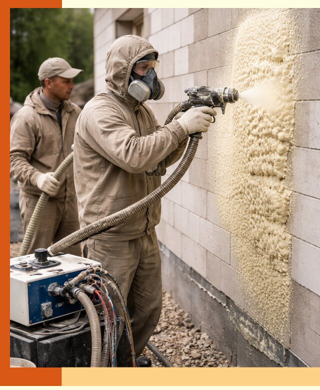 Утепление дома из газобетона ППУ в Дальнегорске — надежная теплоизоляция