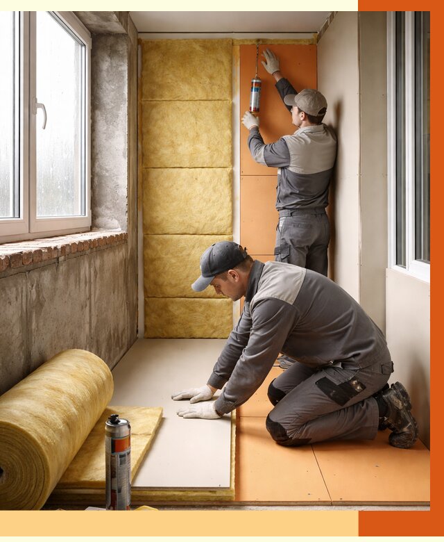 Утепление лоджии под ключ в Дальнегорске от 6698 руб/м2 — комплексное решение | ТепломастерДль