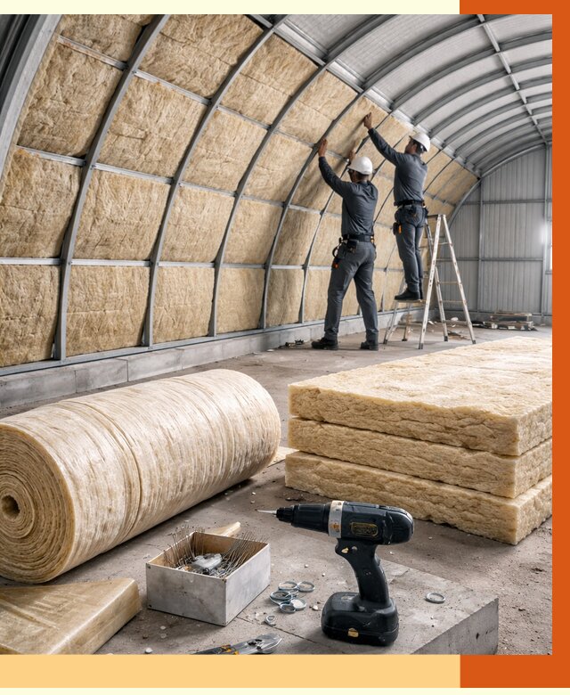 Утепление арочного ангара в Дальнегорске от 3297 руб./м2 под ключ | ТепломастерДль