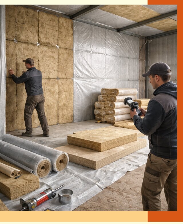 Утепление теплого склада в Дальнегорске под ключ от 11850 руб/м² | ТепломастерДль