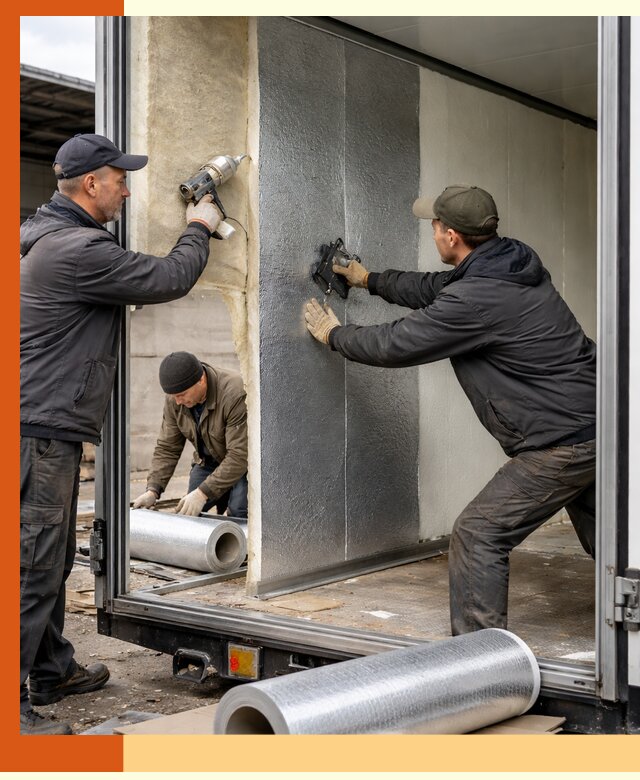 Утепление холодильного кузова в Дальнегорске — монтаж и теплоизоляция