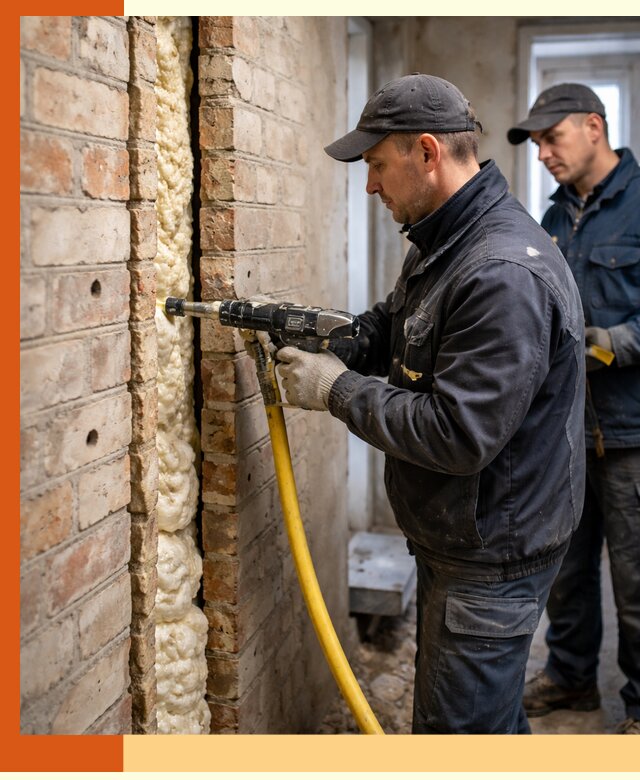 Межстеновое утепление пенополиуретаном в Дальнегорске