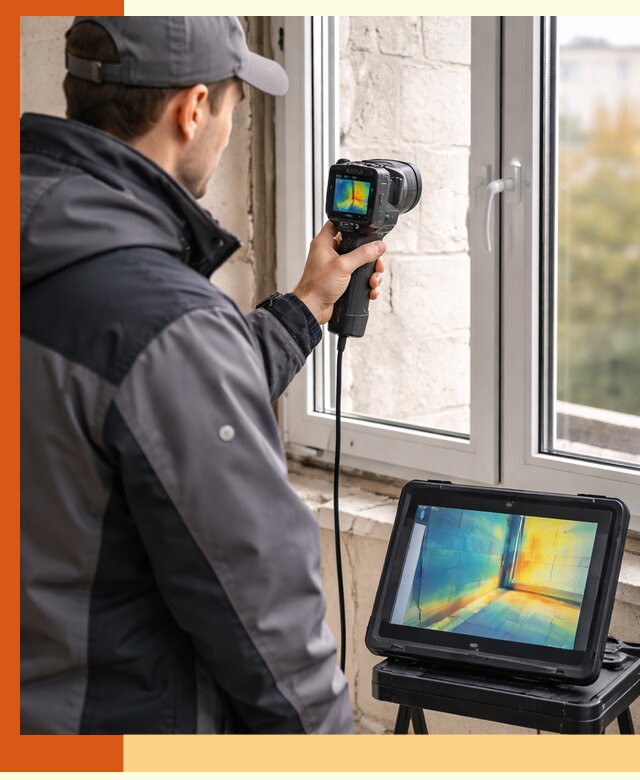 Тепловизионное обследование дома в Дальнегорске для выявления утечек тепла